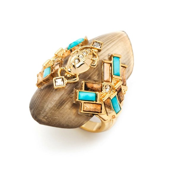 Baguette with Beetle Cocktail Ring